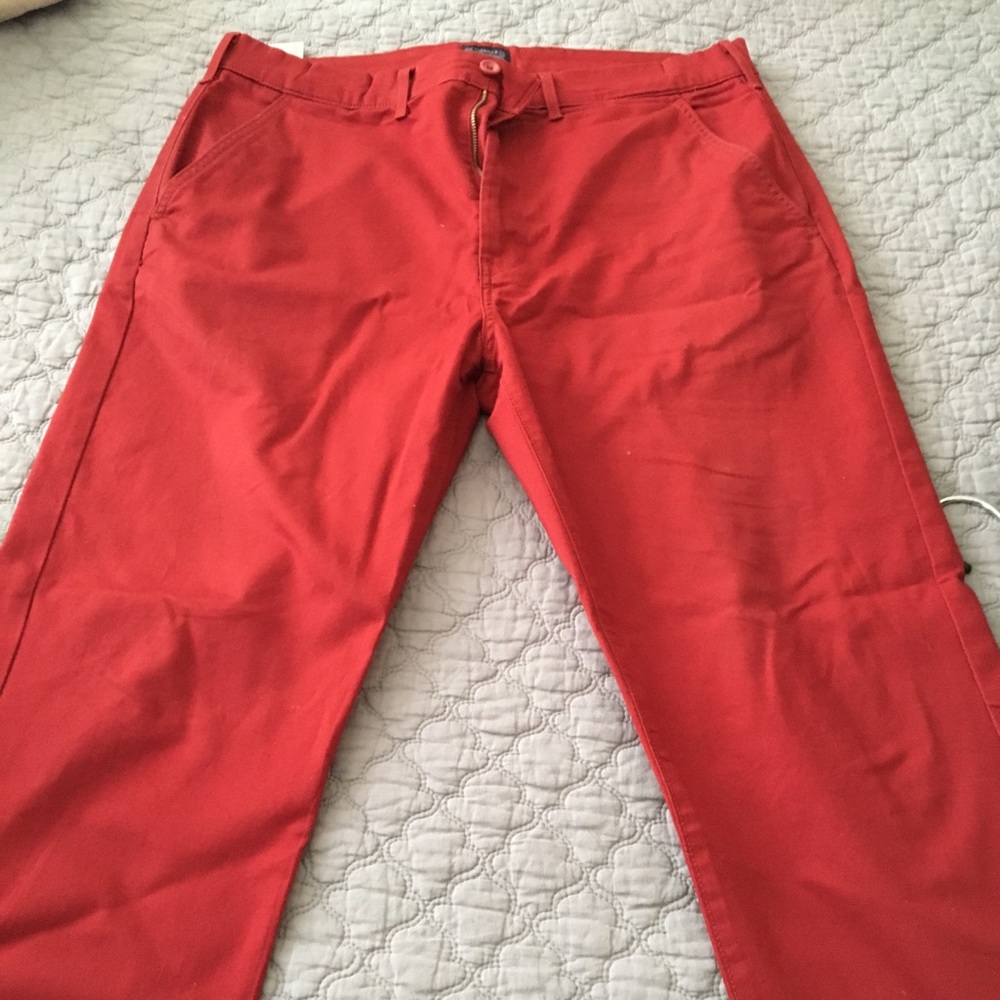 Red Levi Chino Pants